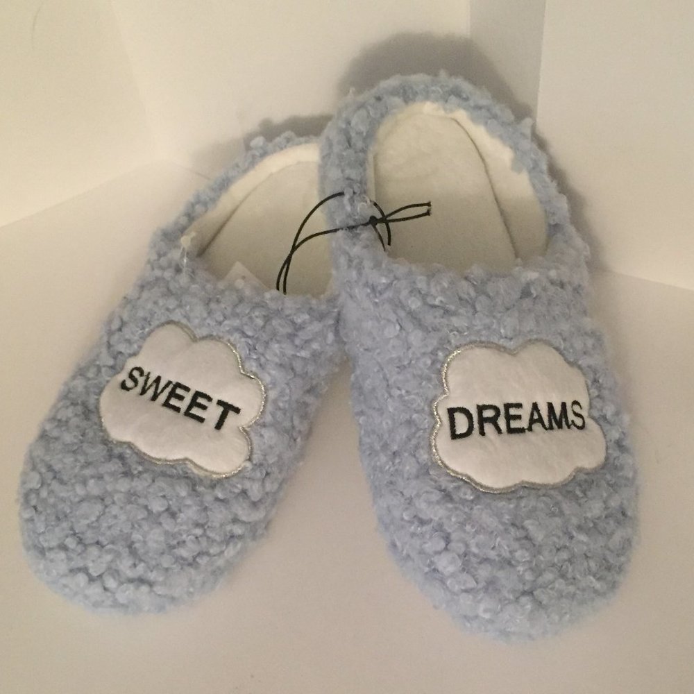 Sweet Dreams Slippers Cloud Blue Sherpa Fluffy